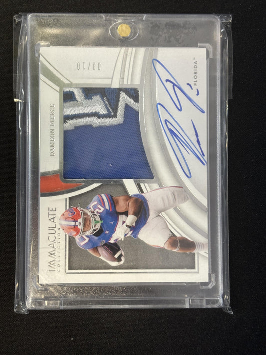 #PP36 Dameon Pierce 2022 Immaculate Collegiate /10 Gators Premium Patche Auto