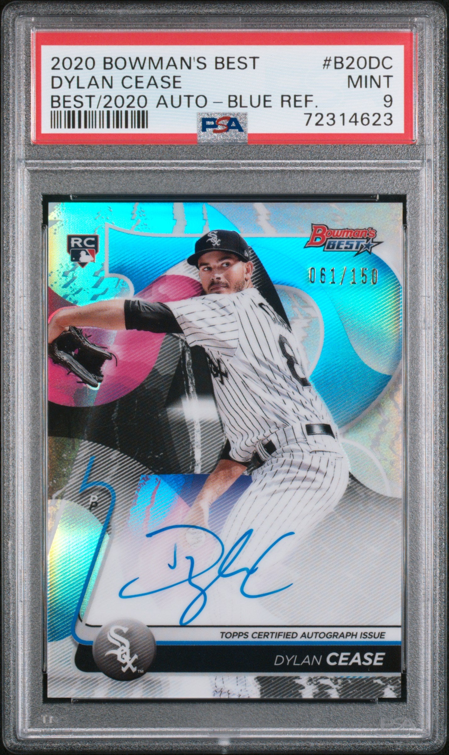 #B20DC Dylan Cease 2020 Bowman'S Best Best Of 2020 Autographs 9 Blue Ref