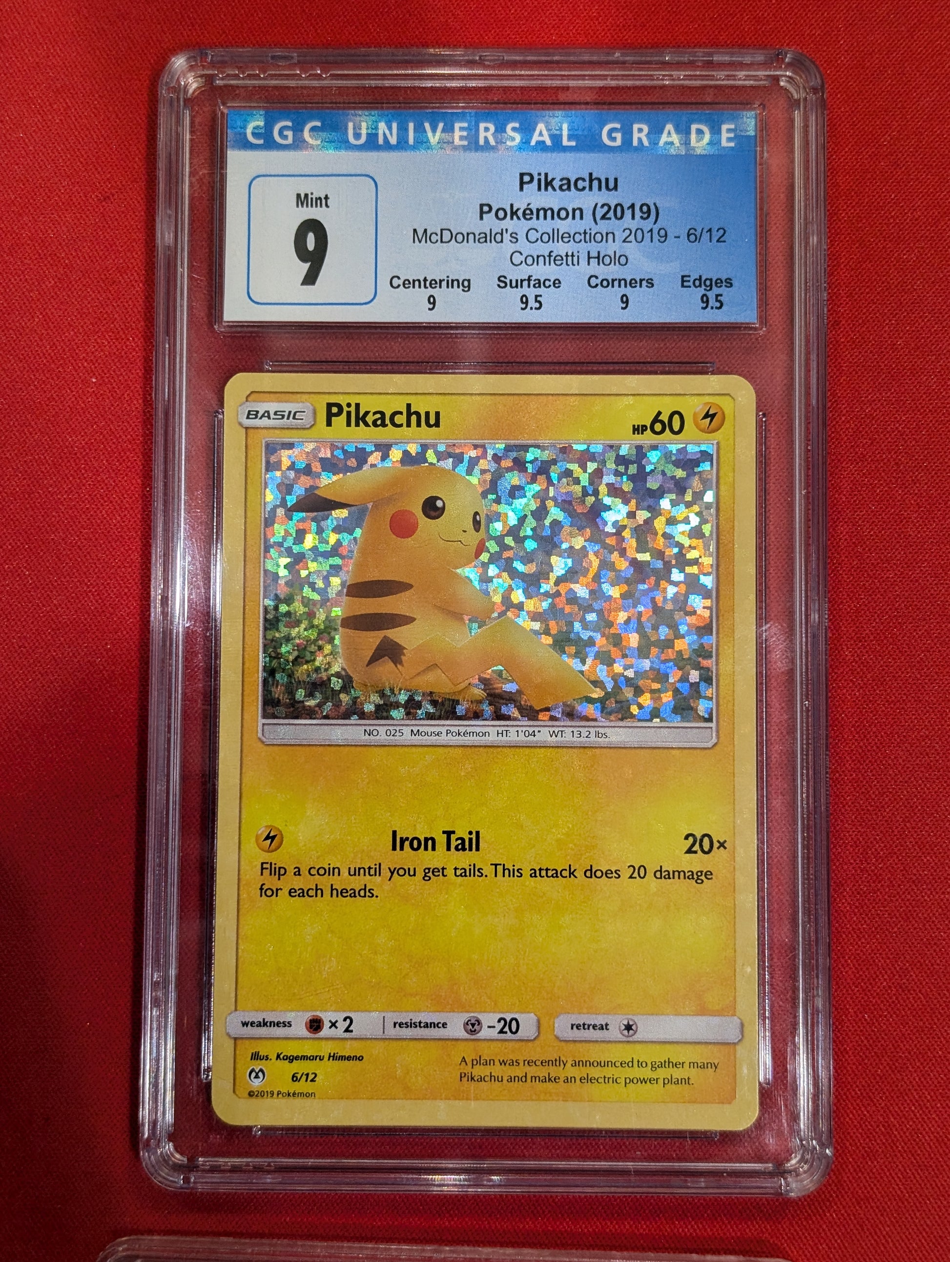 McDonald's Promos 2019 #006/012 Pikachu - 6/12 CGC 9