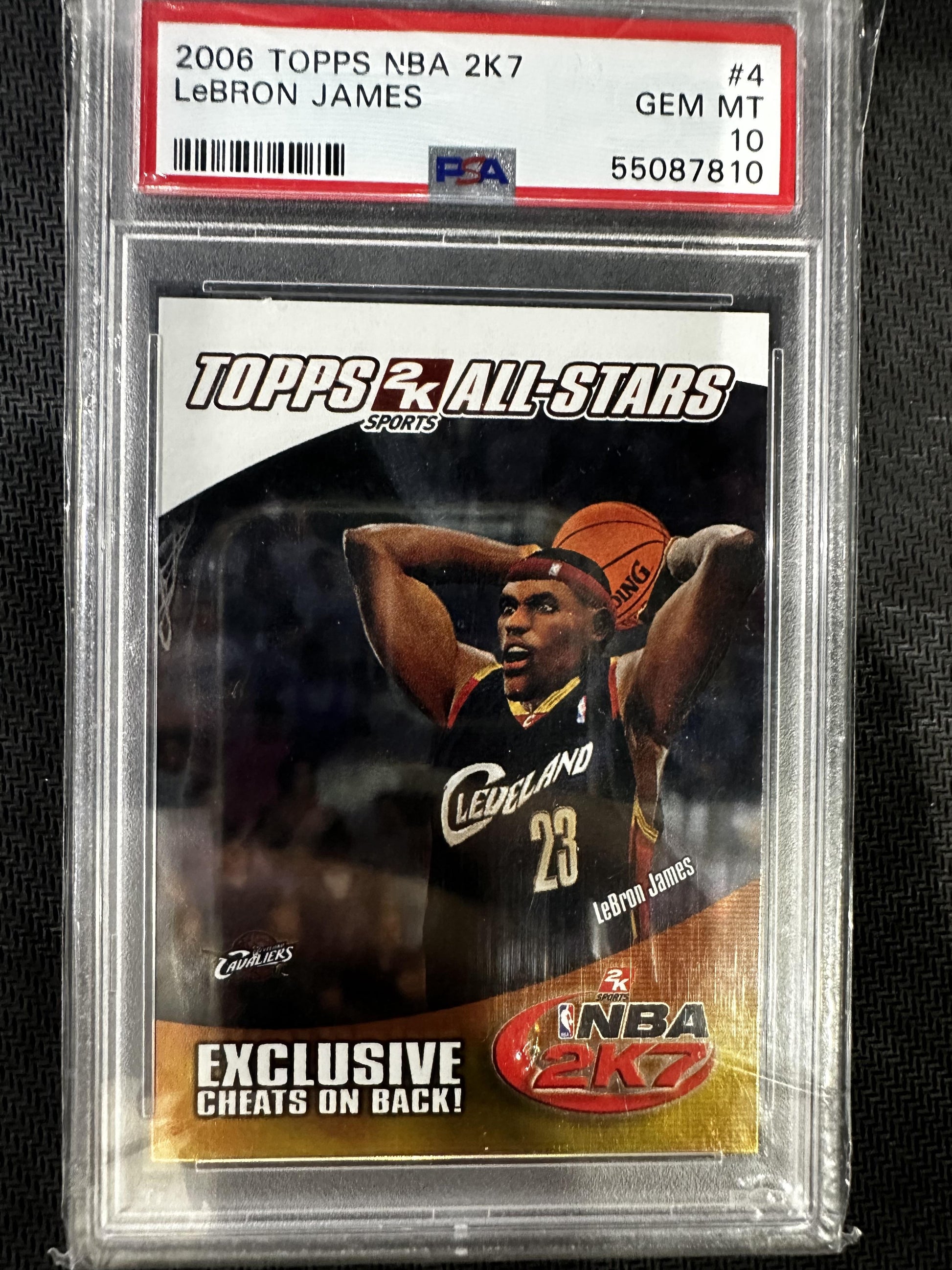 #4 Lebron James 2006 Topps NBA 2k7 10 GEM-MT sports