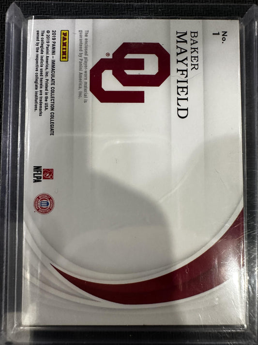 #1 Baker Mayfield 2019 Panini Immaculate Collection Collegiate /49 Helmets