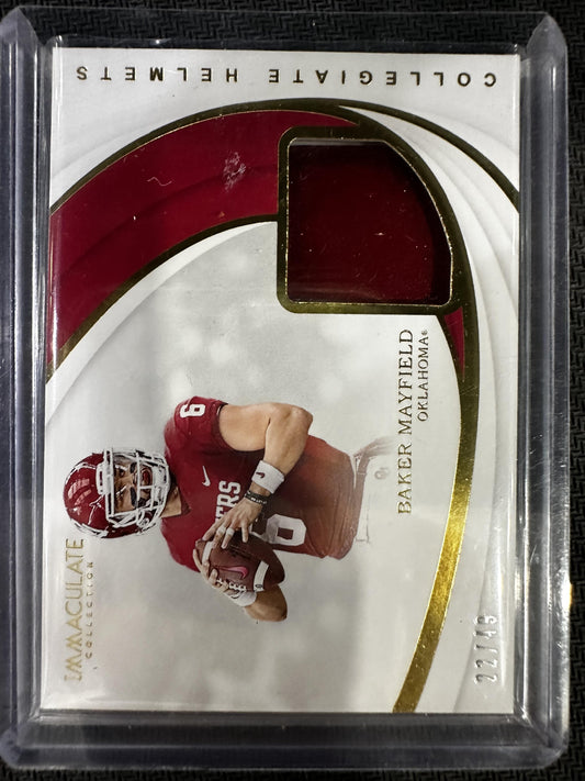 #1 Baker Mayfield 2019 Panini Immaculate Collection Collegiate /49 Helmets