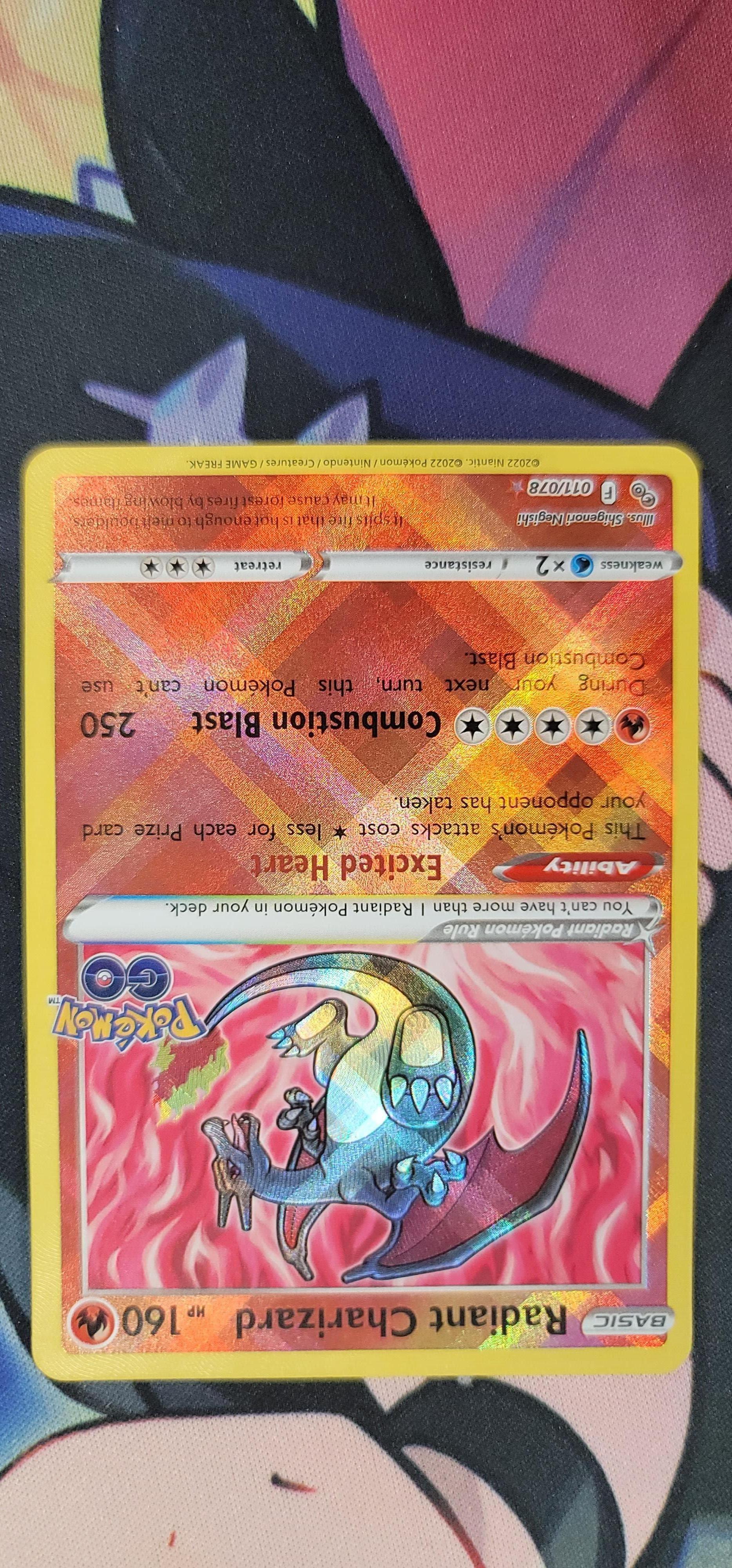 #011/078 Radiant Charizard Pokemon GO Radiant Rare tcg