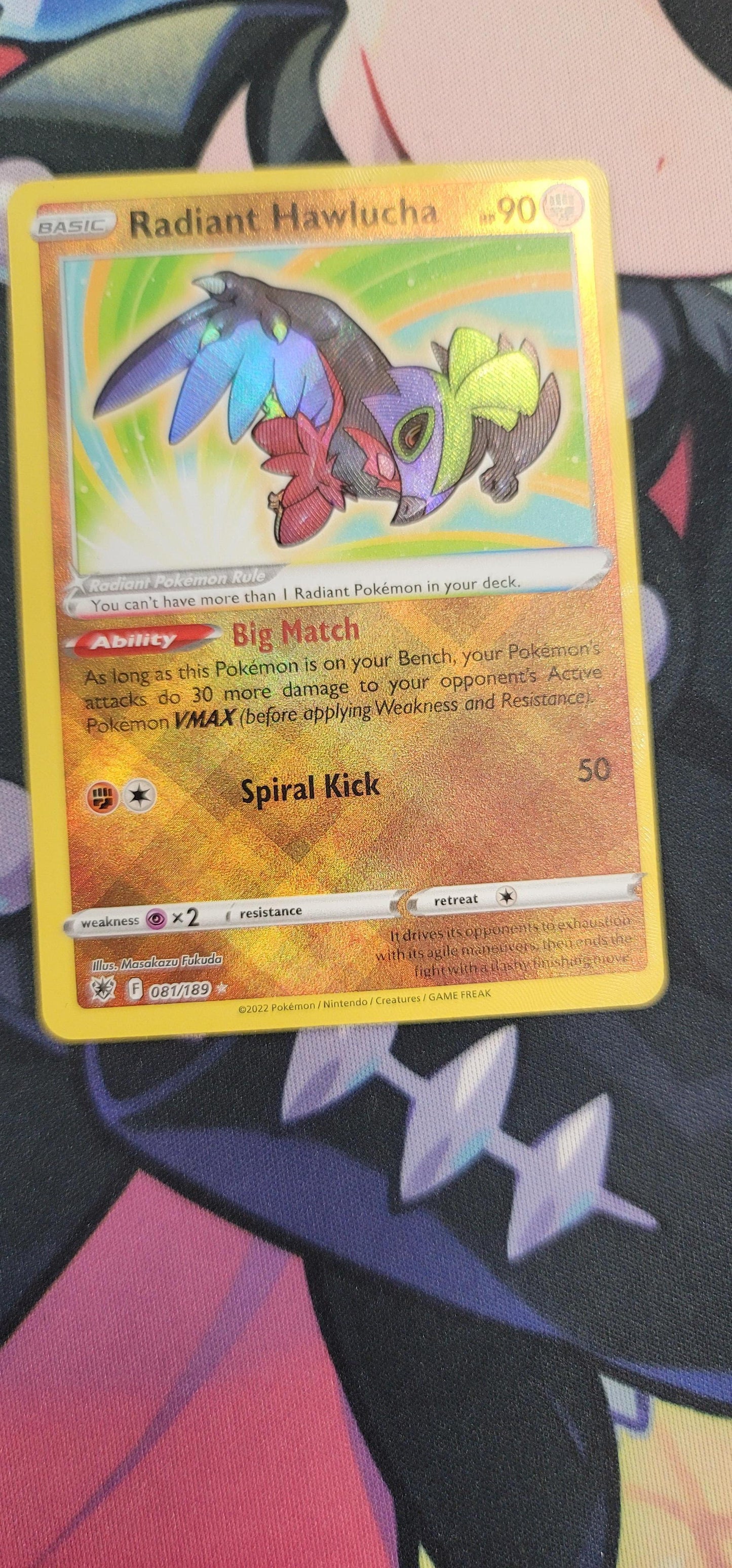 #081/189 Radiant Hawlucha SWSH10: Astral Radiance Radiant Rare tcg
