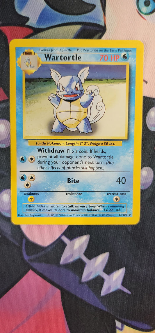 #042/102 Wartortle Base Set Uncommon tcg