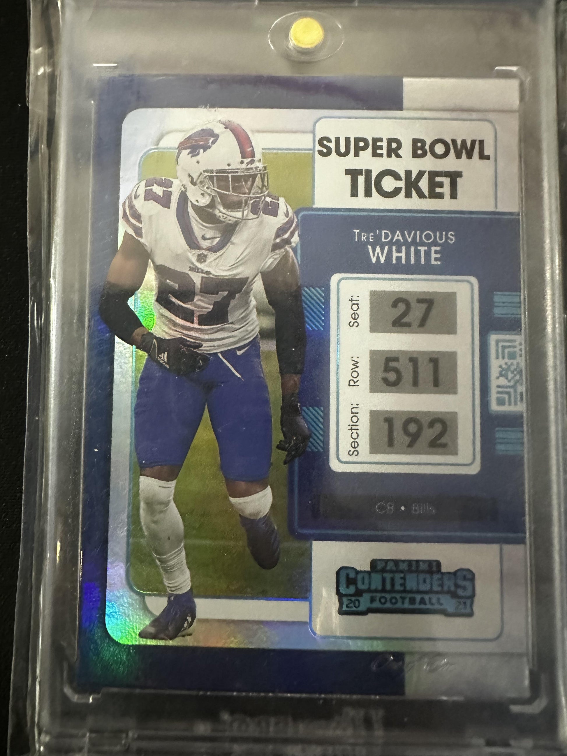 #12 Tre'Davious White 2021 Panini Contenders 1/1 Buffalo Bills Super Bowl Ticket