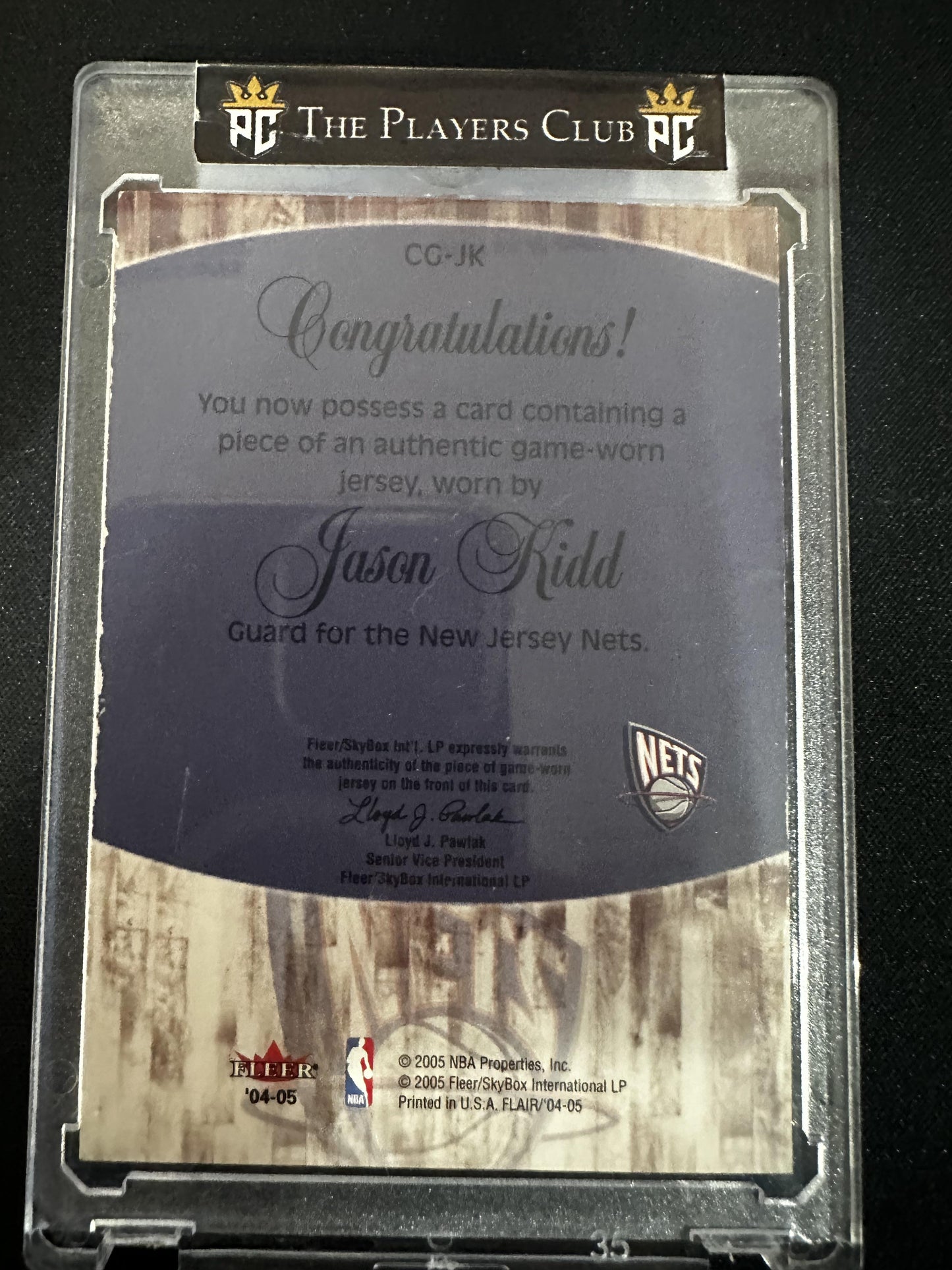 #CG-JK Jason Kidd / Vince Carter 2004-05 Flair Nets Courting Greatness Jerseys