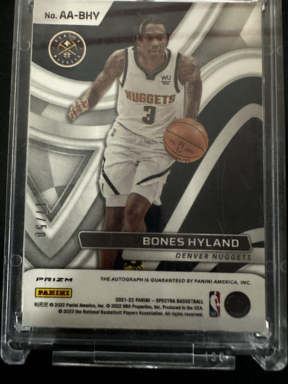 #AA-BHY Bones Hyland 2021 Panini Spectra /50 Nuggets Aspiring Autographs Green