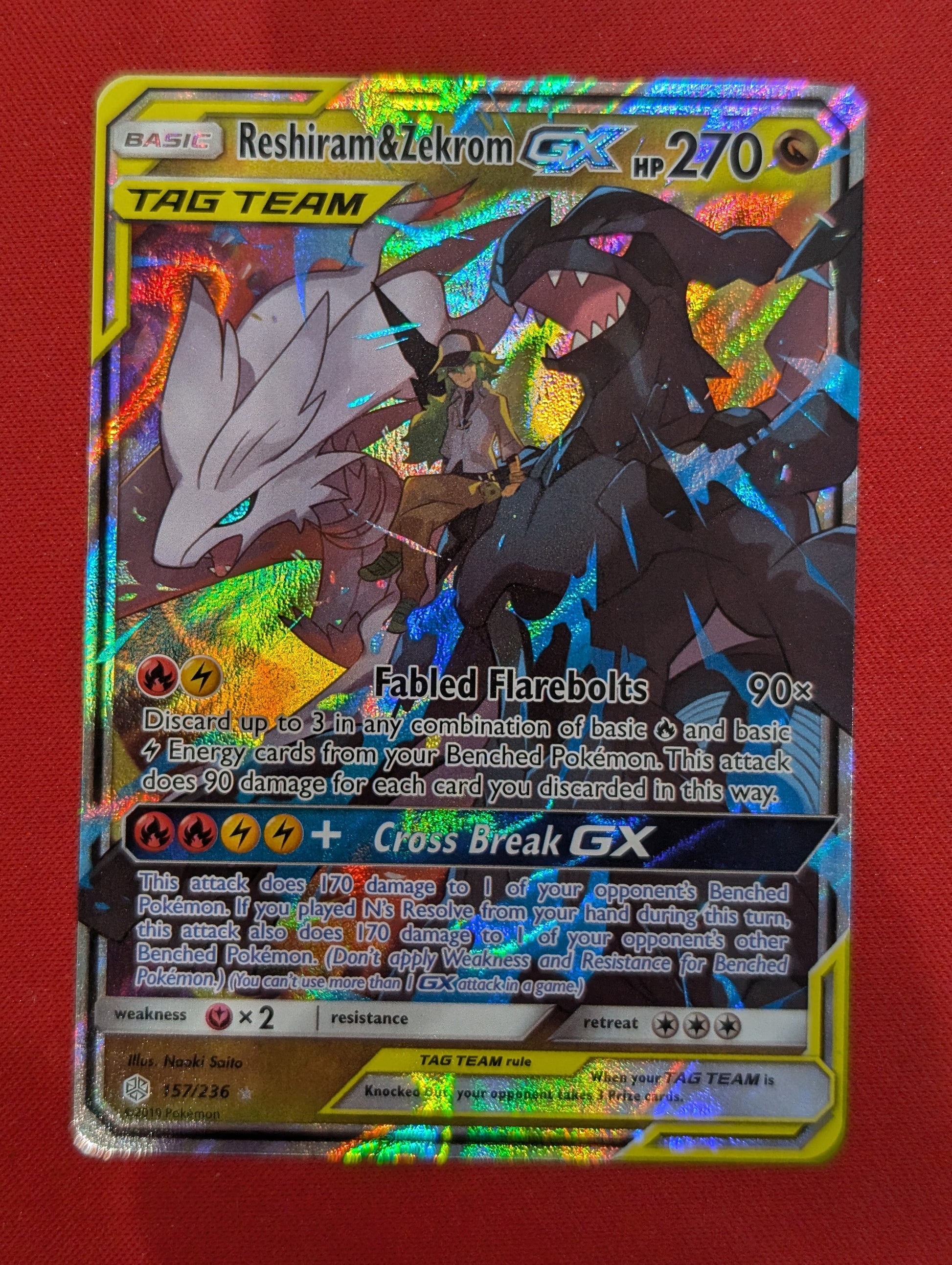 #157/236 Reshiram & Zekrom GX SM - Cosmic Eclipse