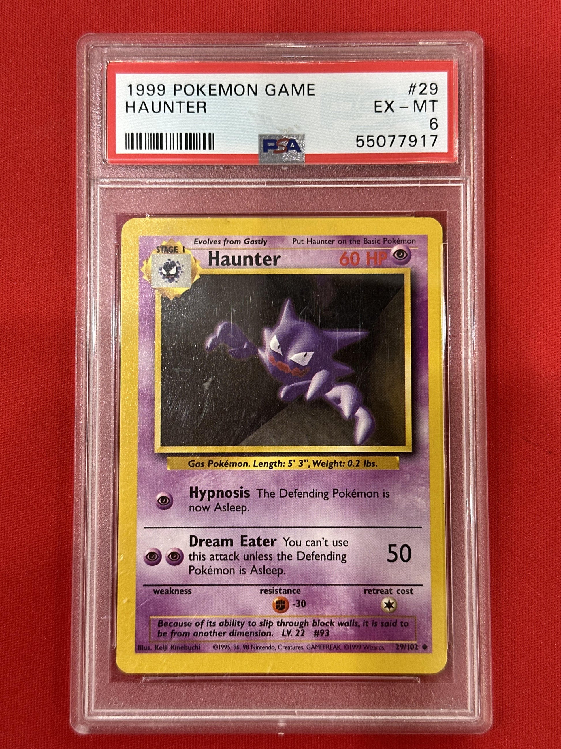 #029/102 Haunter Base Set EX-MT 6 PSA
