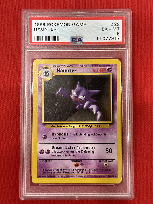 #029/102 Haunter Base Set EX-MT 6 PSA