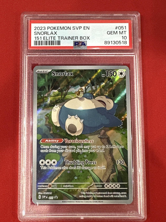 #051 Snorlax SV: Scarlet & Violet Promo Cards GEM-MT 10 PSA