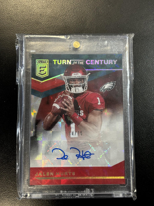 #TC-JAH Jalen Hurts 2020 Donruss Elite /75 Eagles Turn of the Century Red
