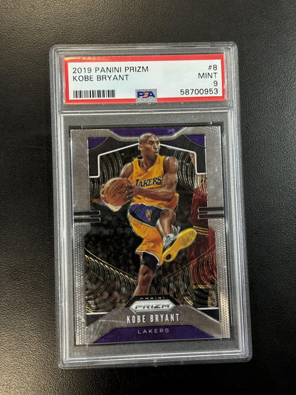 #8 Kobe Bryant 2019 Panini Prizm 9 MT sports