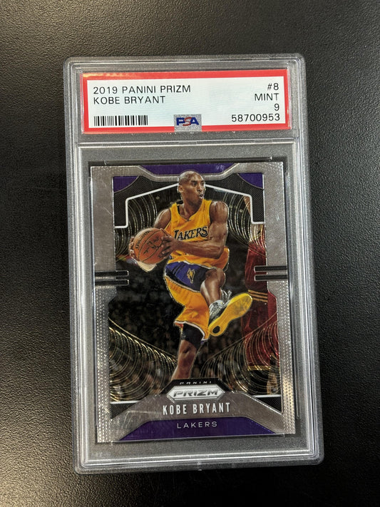 #8 Kobe Bryant 2019 Panini Prizm 9 MT sports