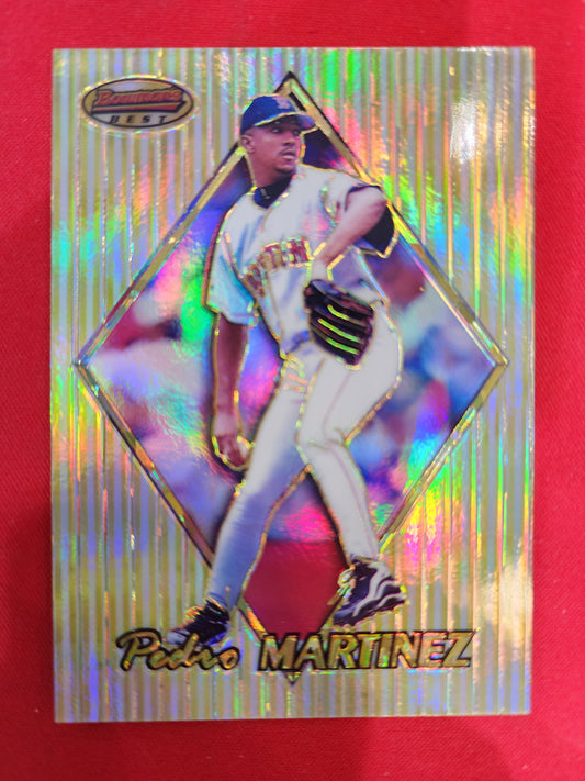 #38 Pedro Martinez 1998 Bowman's Best SN #/100 Boston Red Sox Atomic Refractors