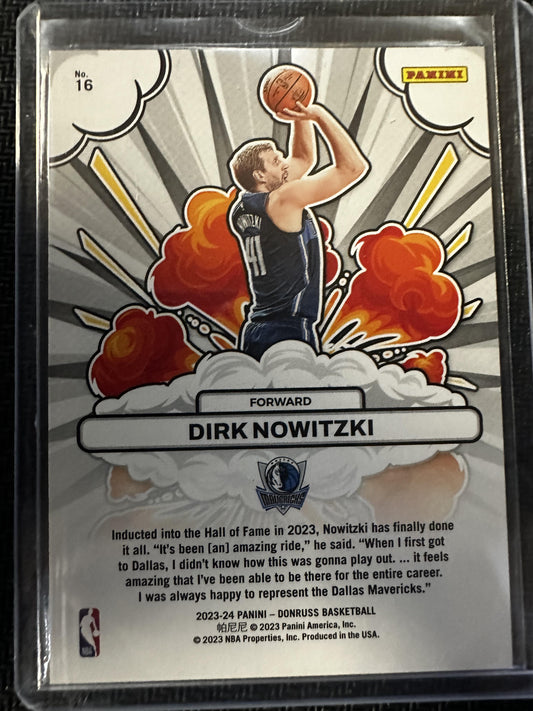 #16 Dirk Nowitzki 2023-24 Donruss Dallas Mavericks sports Bomb Squad