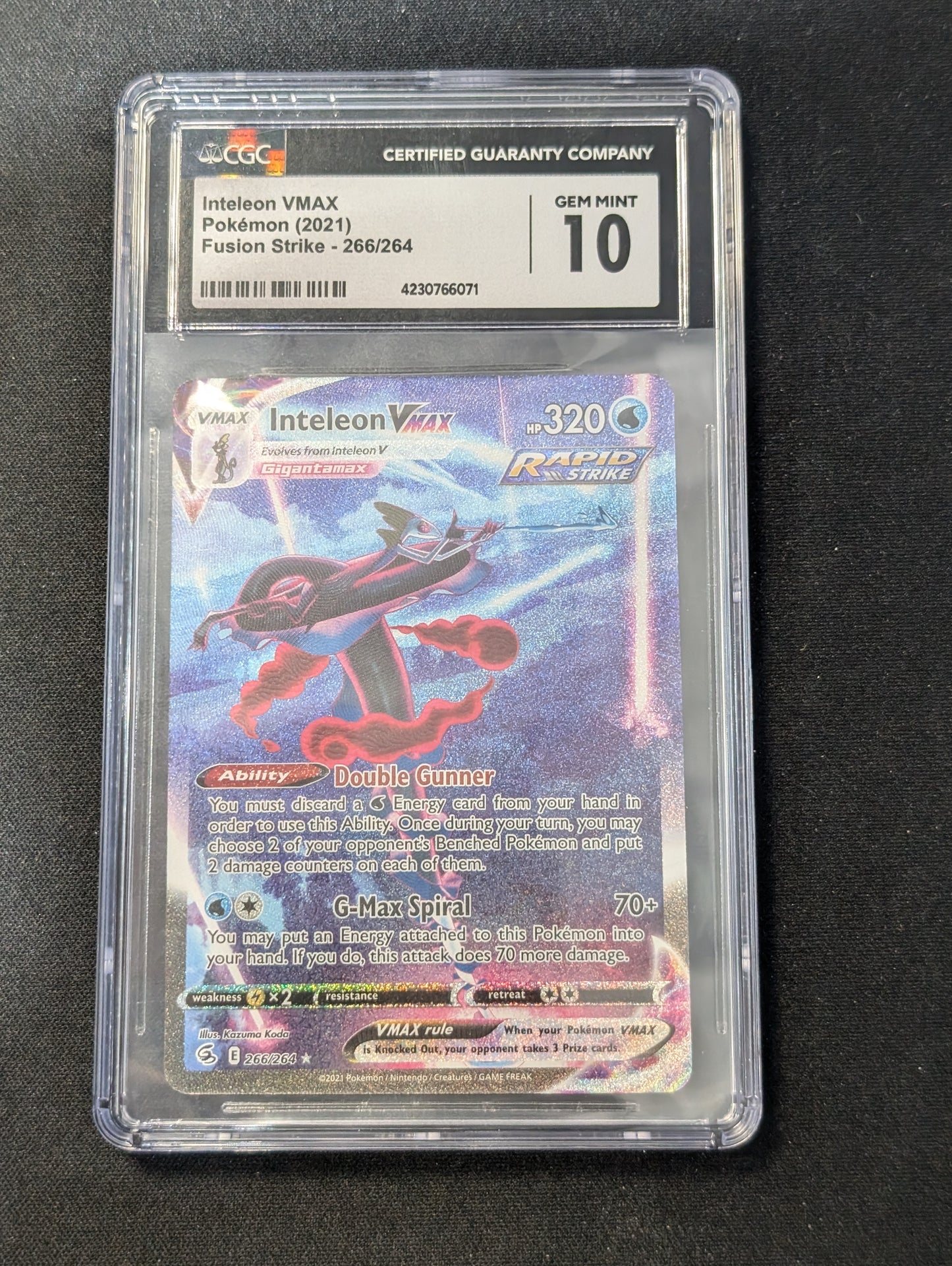 #266/264 Inteleon VMAX (Alternate Art Secret) SWSH08: Fusion Strike CGC