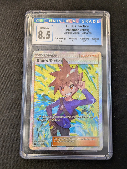 #231/236 Blue's Tactics (Full Art) SM - Unified Minds CGC