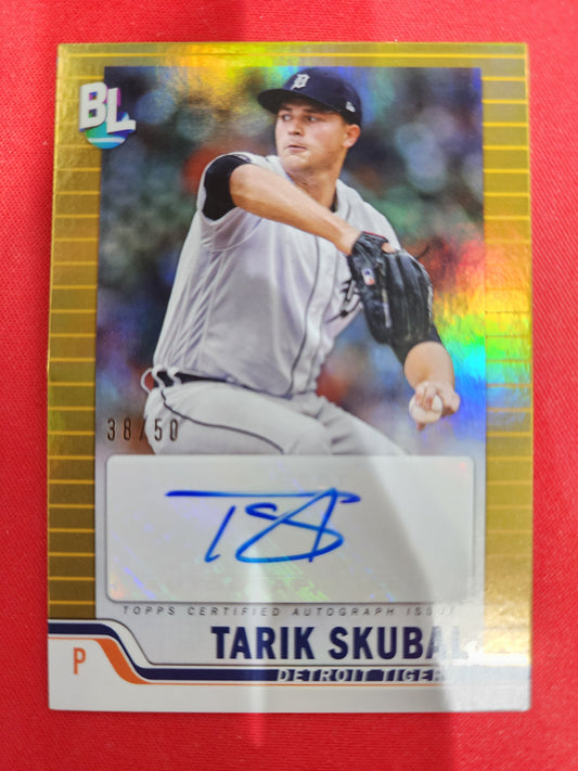 2023 Topps Big League #BLA-TS Tarik Skubal Big League Gold Foil Autographs #/50