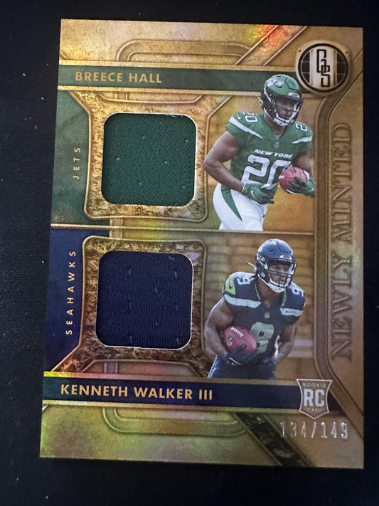 #NMD-RB1 Breece Hall / Kenneth Walker III 2022 Panini Gold Standard /149 Duals