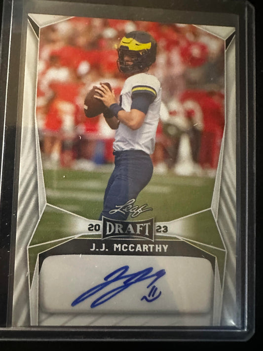 #BA-JJM J.J. McCarthy 2023 Leaf Draft Autographs