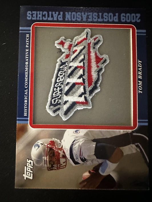 #PPR31 Tom Brady 2009 Topps New England Patriots sports Postseason Patches