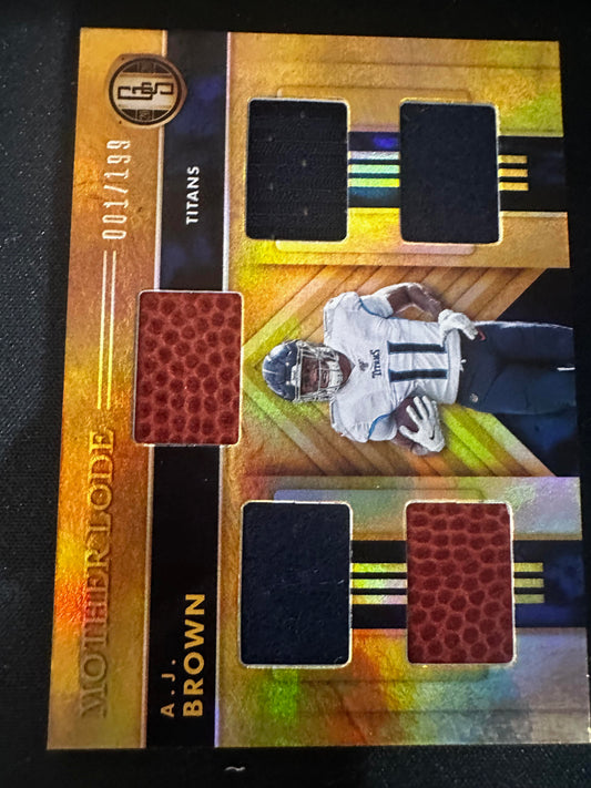 #ML5 A.J. Brown 2020 Panini Gold Standard SN,MEM #/199 Mother Lode