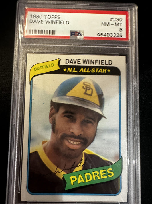 #230 Dave Winfield 1980 Topps 10 San Diego Padres sports