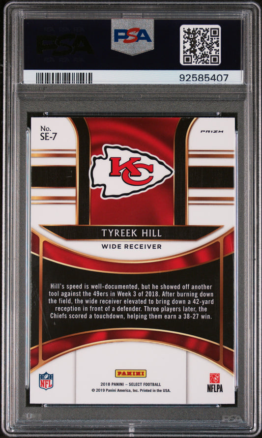 #SE7 Tyreek Hill 2018 Panini Select Sensations 9 MT sports Sensations-Prizm