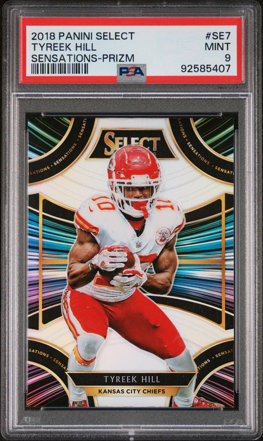 #SE7 Tyreek Hill 2018 Panini Select Sensations 9 MT sports Sensations-Prizm
