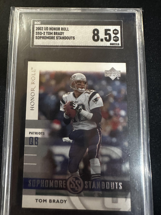 #SSQ-2 Tom Brady 2002 Upper Deck Honor Roll 8.5 Patriots Sophomore Standouts