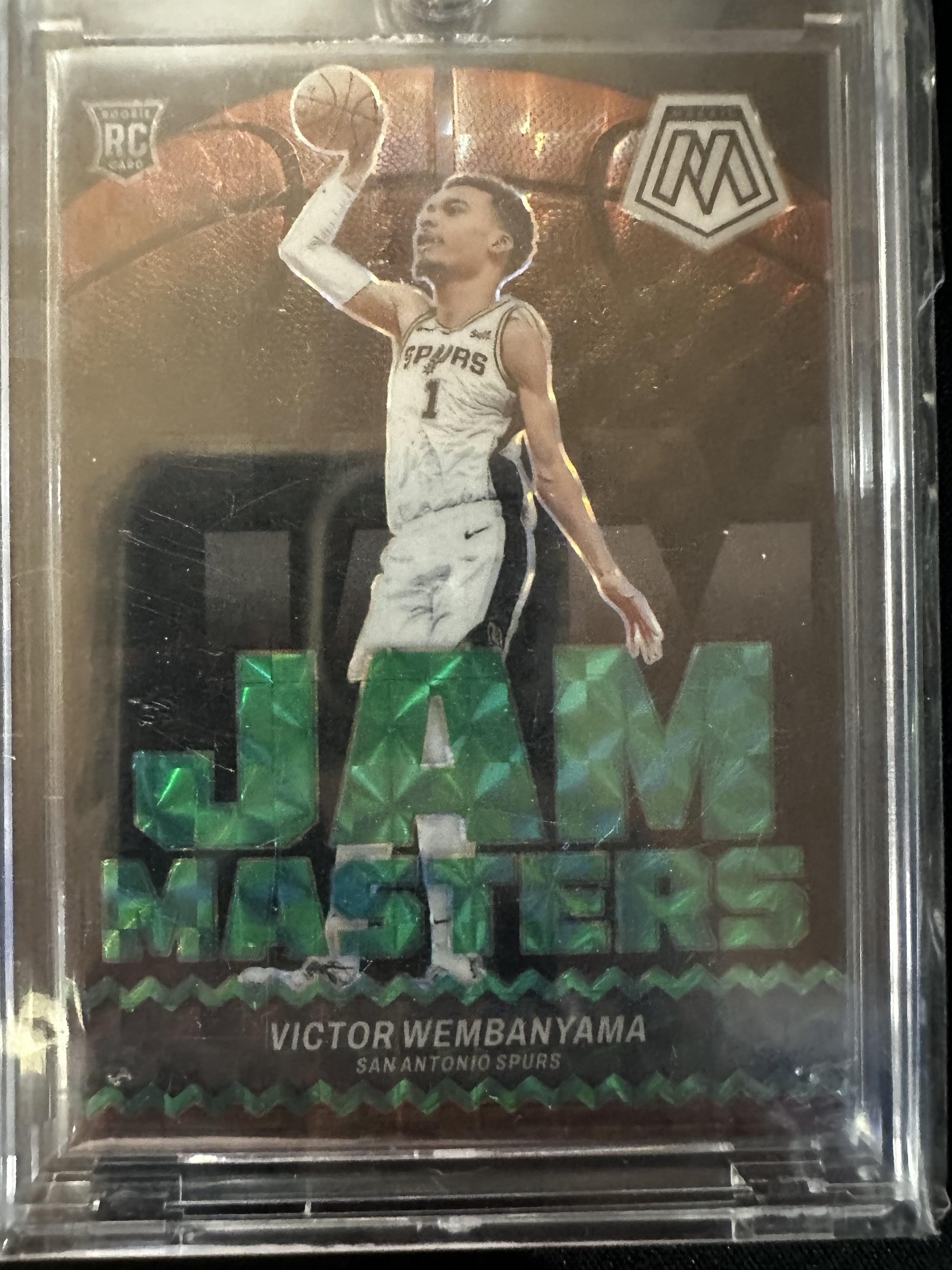 #3 Victor Wembanyama 2023 Panini Mosaic San Antonio Spurs Jam Masters Green