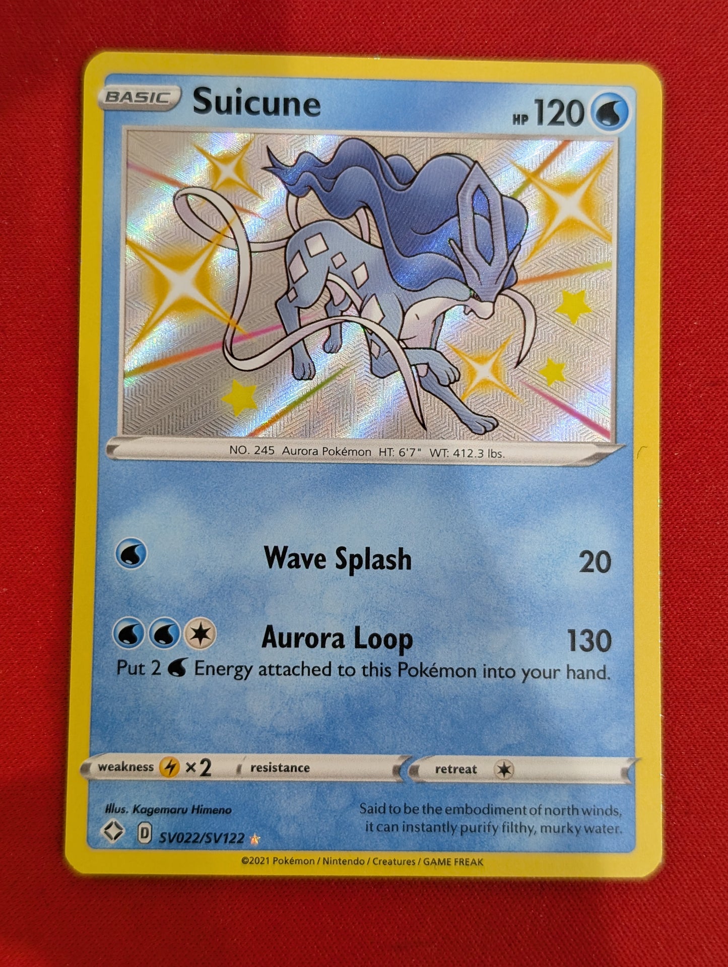 #SV022/SV122 Suicune Shining Fates: Shiny Vault