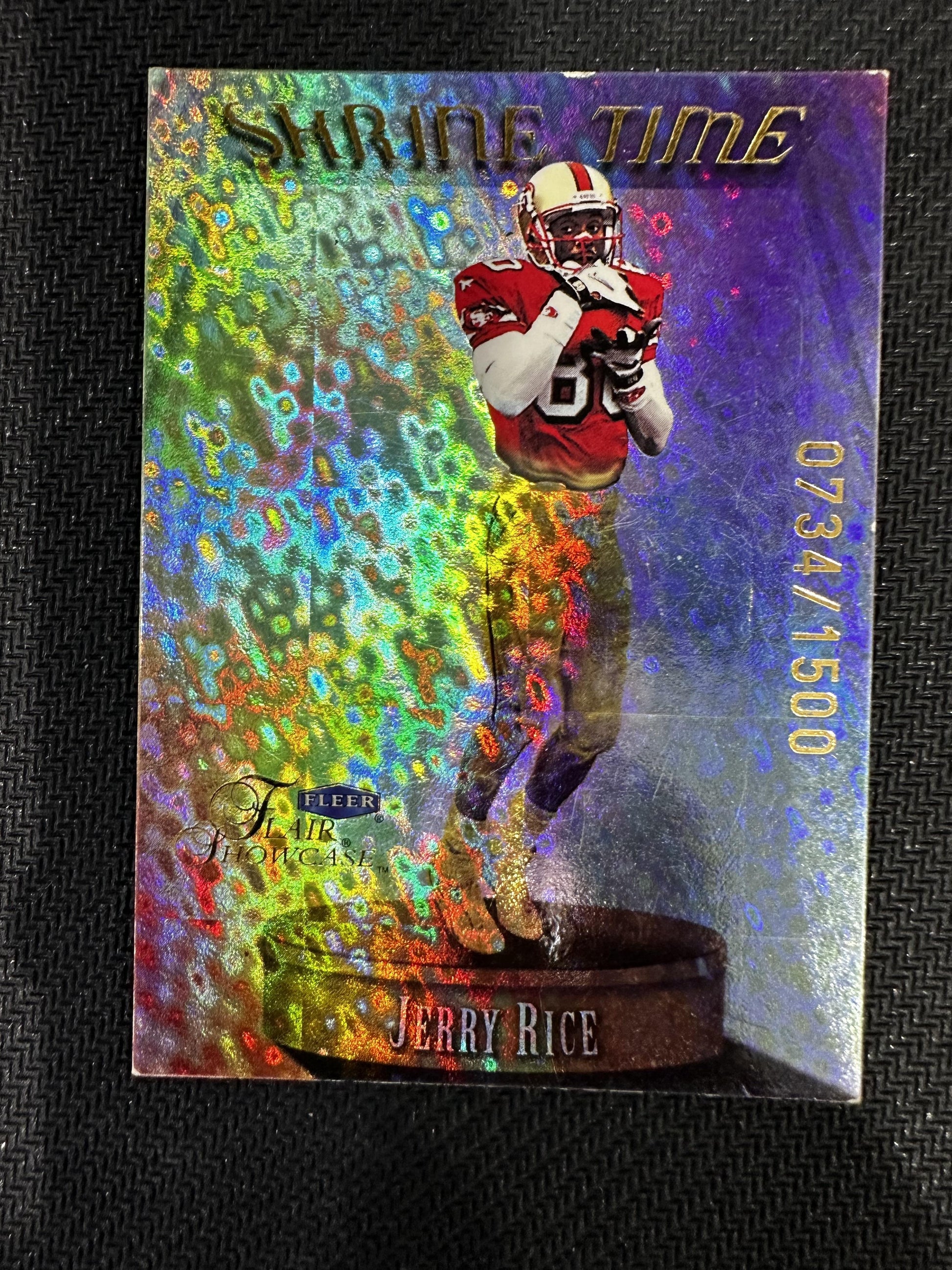 #5 ST Jerry Rice 1999 Flair Showcase SN #/1500 San Francisco 49ers Shrine Time