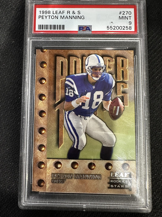 #270 Peyton Manning 1998 Leaf R & S 9 MT sports