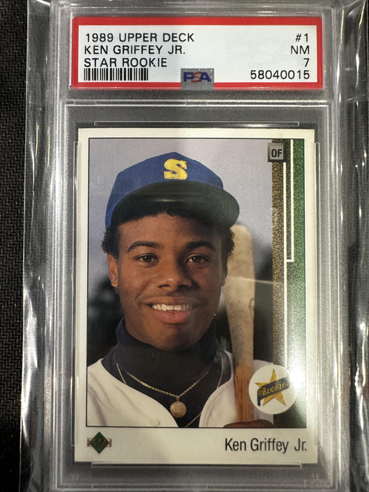 #1 Ken Griffey Jr. 1989 Upper Deck 7 NM sports Star Rookie