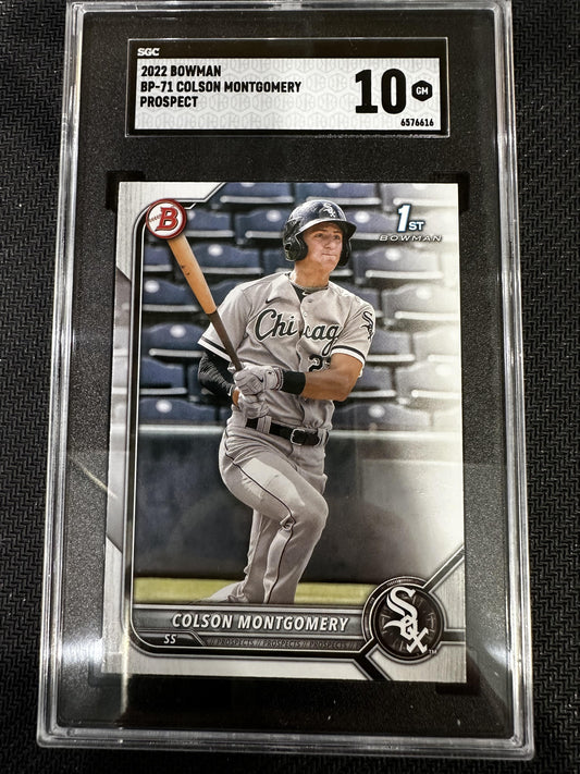 #BP-71 Colson Montgomery 2022 Bowman 10 Chicago White Sox Prospects