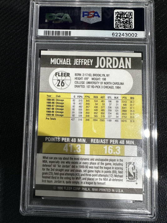#26 Michael Jordan 1990 Fleer 8 NM-MT sports