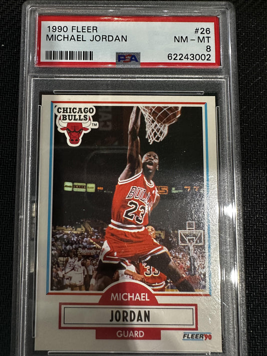 #26 Michael Jordan 1990 Fleer 8 NM-MT sports