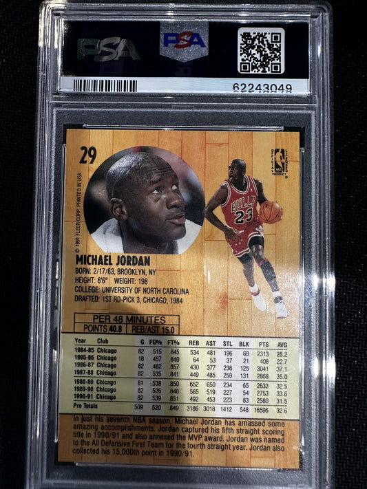 #29 Michael Jordan 1991 Fleer 8 NM-MT sports