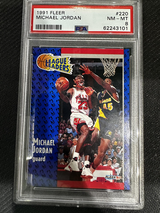 #220 Michael Jordan 1991 Fleer 8 NM-MT sports