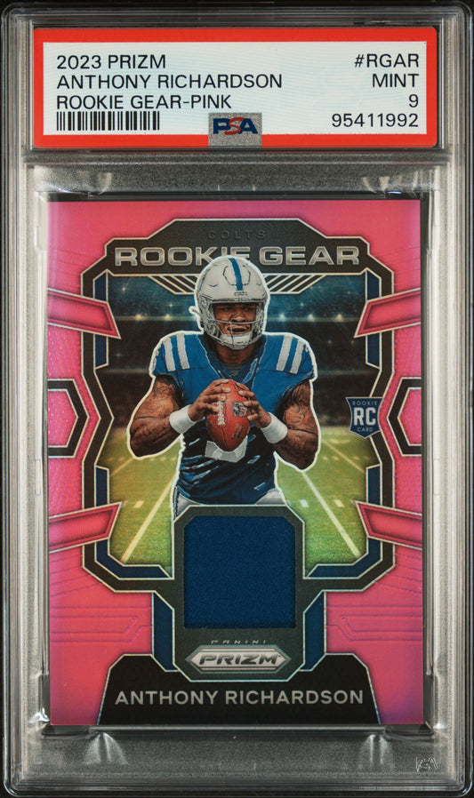 #RGAR Anthony Richardson 2023 Panini Prizm Rookie Gear 9 Rookie Gear-Pink