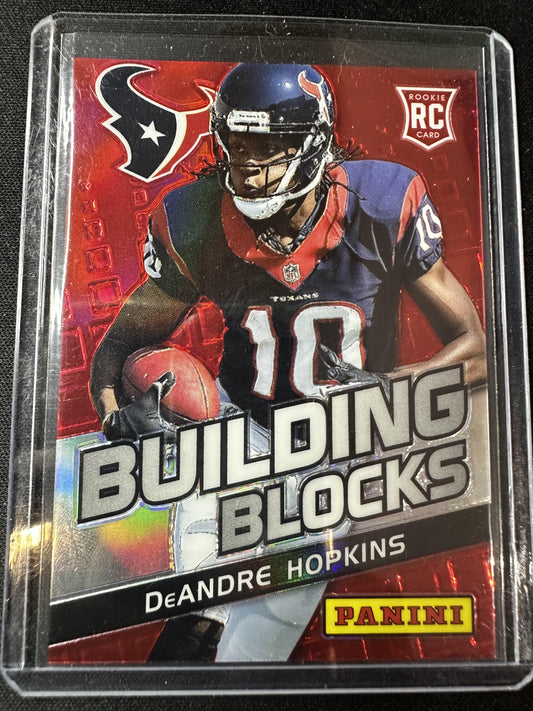 #2 DeAndre Hopkins 2013 Panini Prizm SN #/99 Houston Texans Building Blocks Red