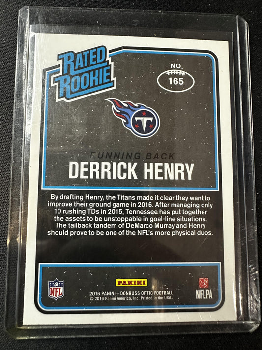 #165 Derrick Henry 2016 Donruss Optic RC Rookie Tennessee Titans sports