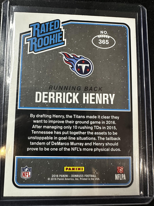 #365 Derrick Henry 2016 Donruss RC Rookie Tennessee Titans Press Proofs Blue