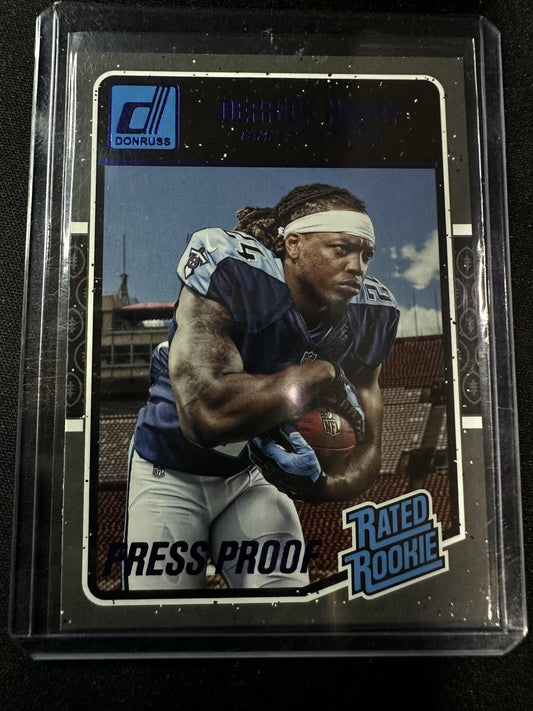 #365 Derrick Henry 2016 Donruss RC Rookie Tennessee Titans Press Proofs Blue