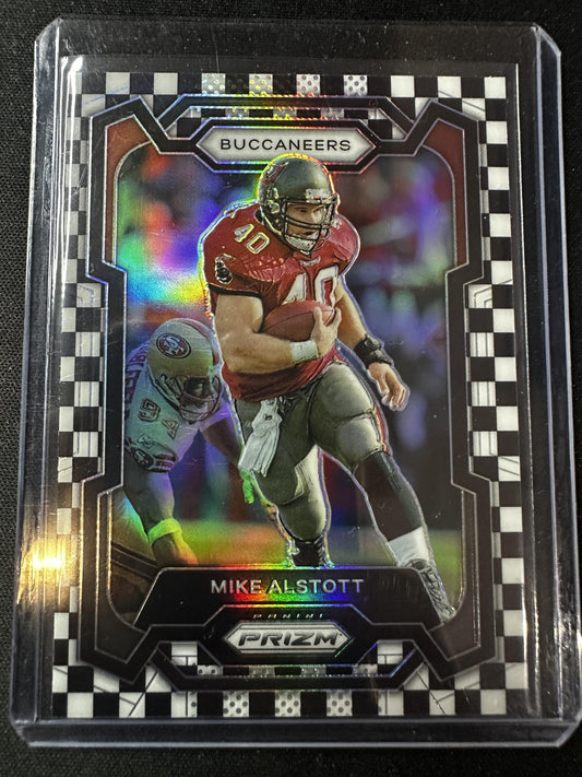 #280 Mike Alstott 2023 Panini Prizm Tampa Bay Buccaneers Black and White Checker