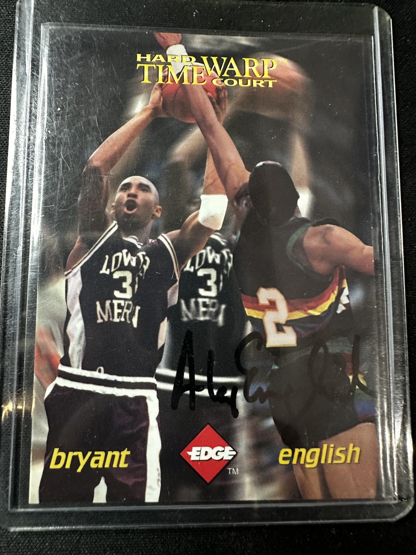 #TW3 Kobe Bryant / Alex English 1996 Collector's Edge Rookie Rage /1000 Gold