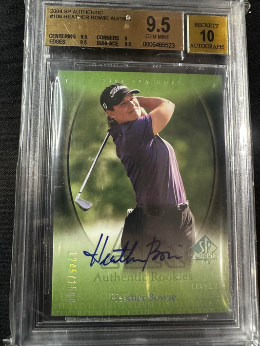 #106 Heather Bowie 2004 SP Authentic RC,AU,SN Rookie Auto #/1500 9.5 MT+ sports